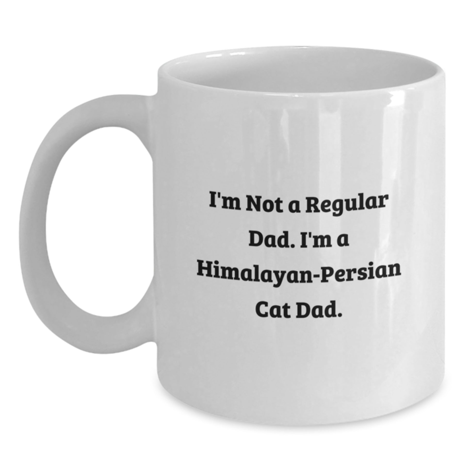 Himalayan-Persian Cat Gifts for Dad, Funny White Coffee Mug for Him, Graduation Unique Gifts from Family - Main