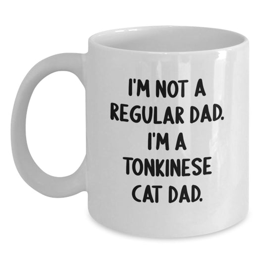 Tonkinese Cat White Coffee Mugs Funny Quote Gifts from Dad to Son or Daughter for Graduation Unique - Main