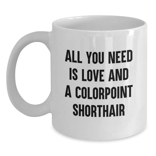 Colorpoint Shorthair Cat Lover Gifts from Friends, Unique Graduation Gifts for Colorpoint Shorthair Cat Enthusiasts, Funny White Coffee Mug - Main