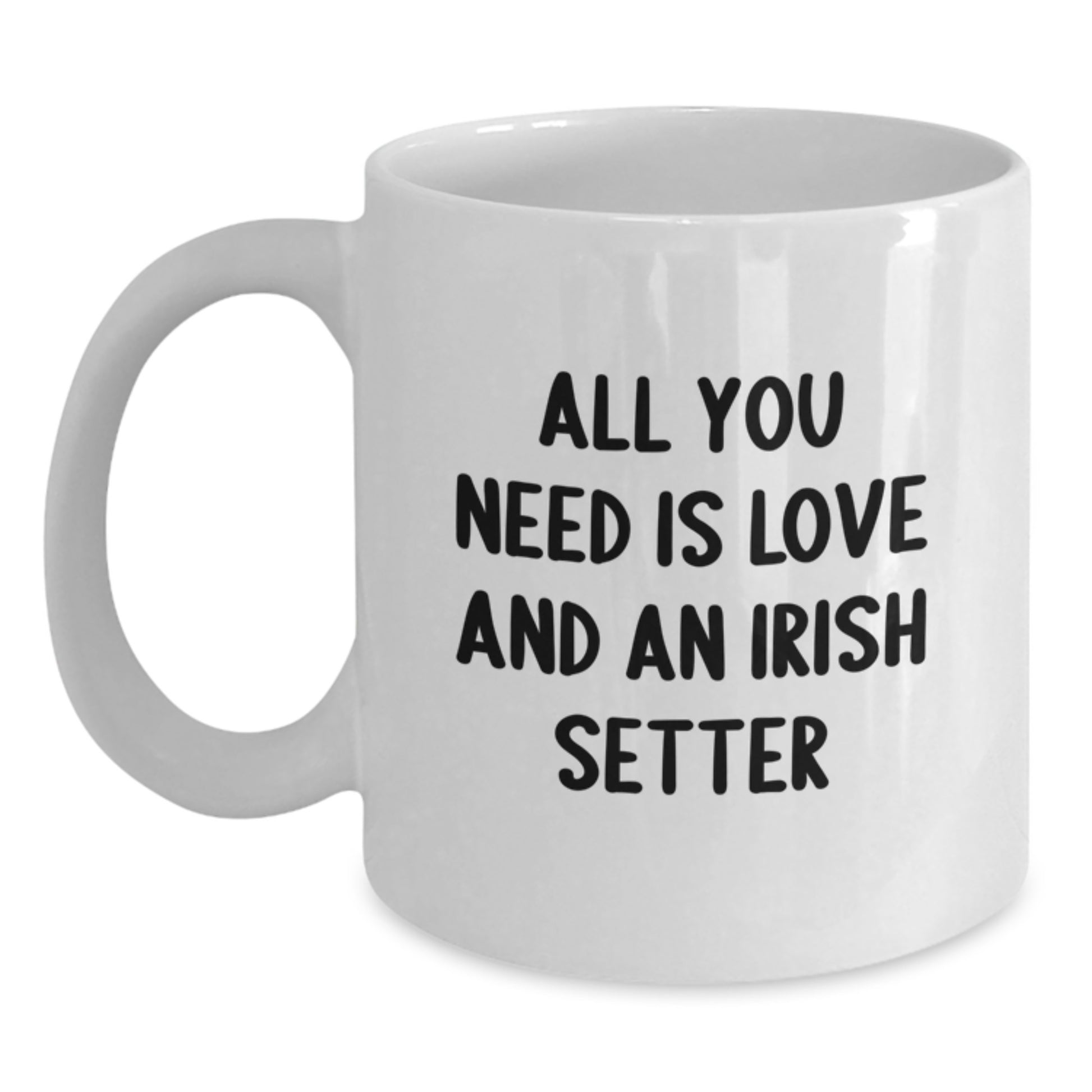 Irish Setter Dog Gifts for Men, Funny White Coffee Mug, Gifts from Family to Son on Graduation Day - Main