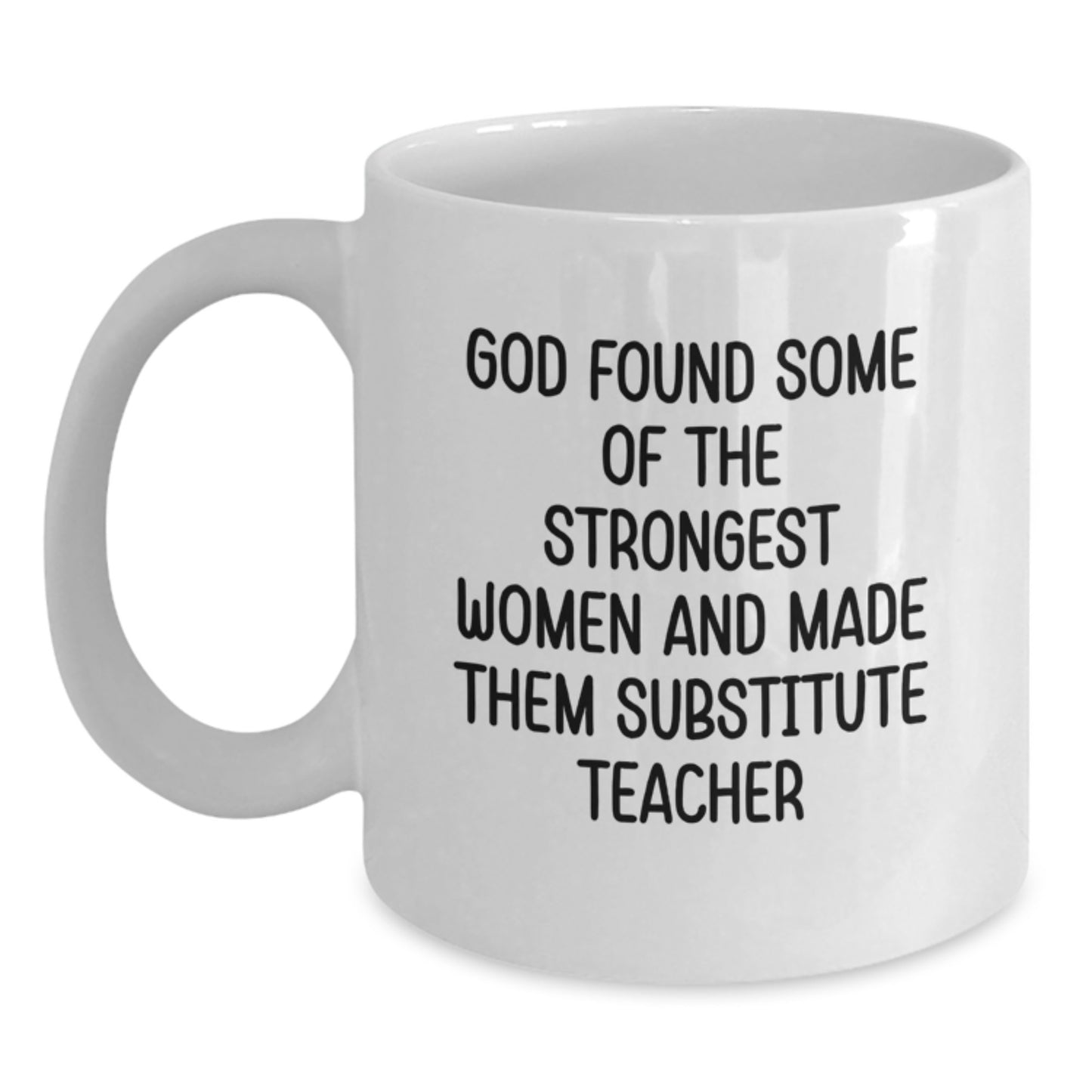 Funny Christmas Unique Gifts for Substitute Teacher Friends from Family Men Women Coworkers White Coffee Mug - Main