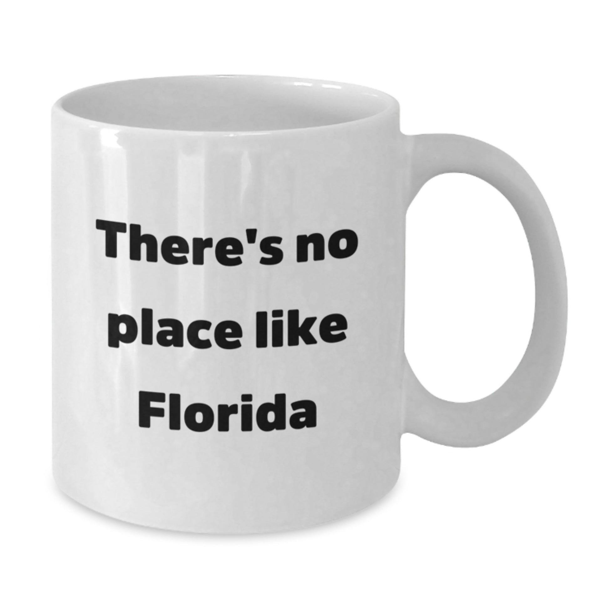 Gifts from Friends and Family to the Sunshine State - 'There's No Place Like Florida' Cute White Coffee Mug - Valentine's Unique Gifts for Florida Lovers - Additional