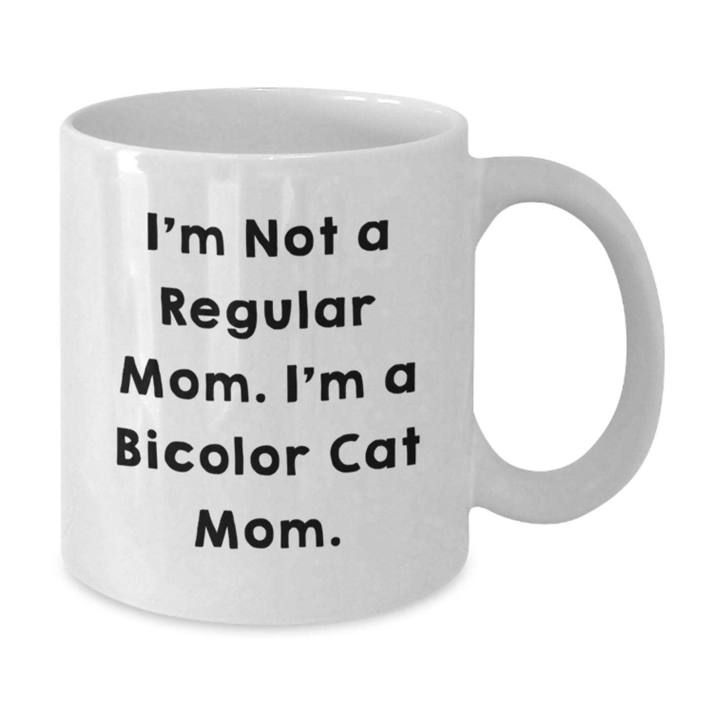 Funny Bicolor Cat Mom Gifts from Men to Friends on White Coffee Mug for Christmas - Additional