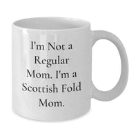 Load image into Gallery viewer, Funny Scottish Fold Cat Gifts for Mom Scottish Fold Cat Lovers White Coffee Mug Christmas Unique Presents - Additional
