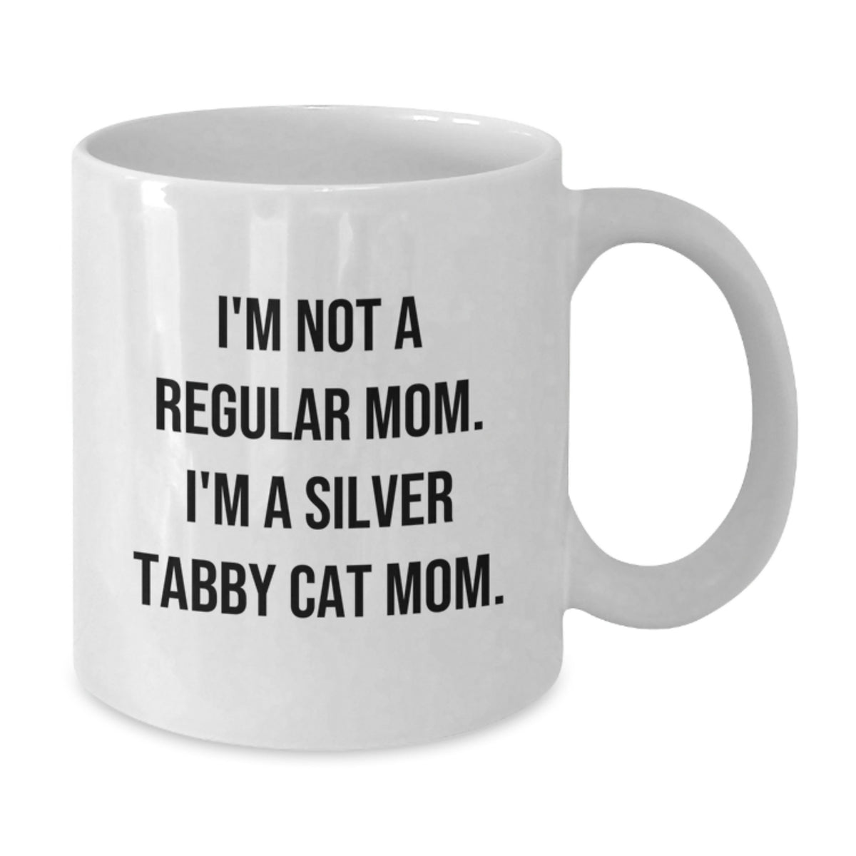 Funny Silver Tabby Cat Mom Coffee Mug Gifts from Friends for Valentine's Unique - Additional