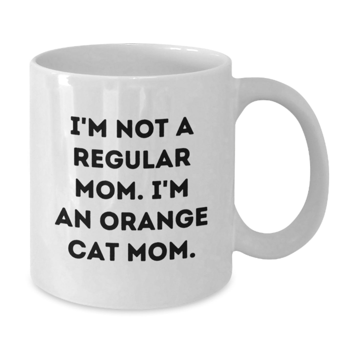 Funny Orange Cat Mom Gifts from Family for Orange Cat Lover White Coffee Mugs, Orange Cat Mom Mug for Graduation - Additional