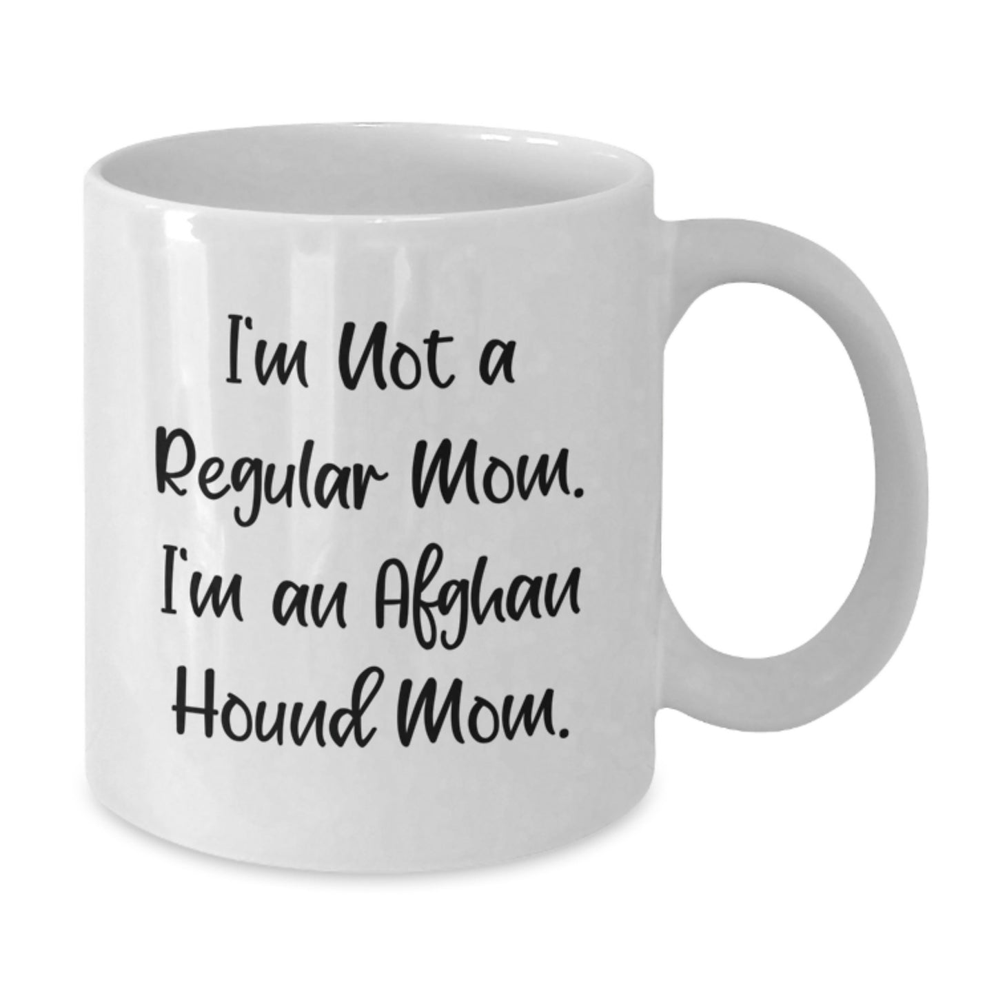 Funny Afghan Hound Dog Mom Gifts from Mom to Family and Friends for Graduation Unique White Coffee Mug - Additional