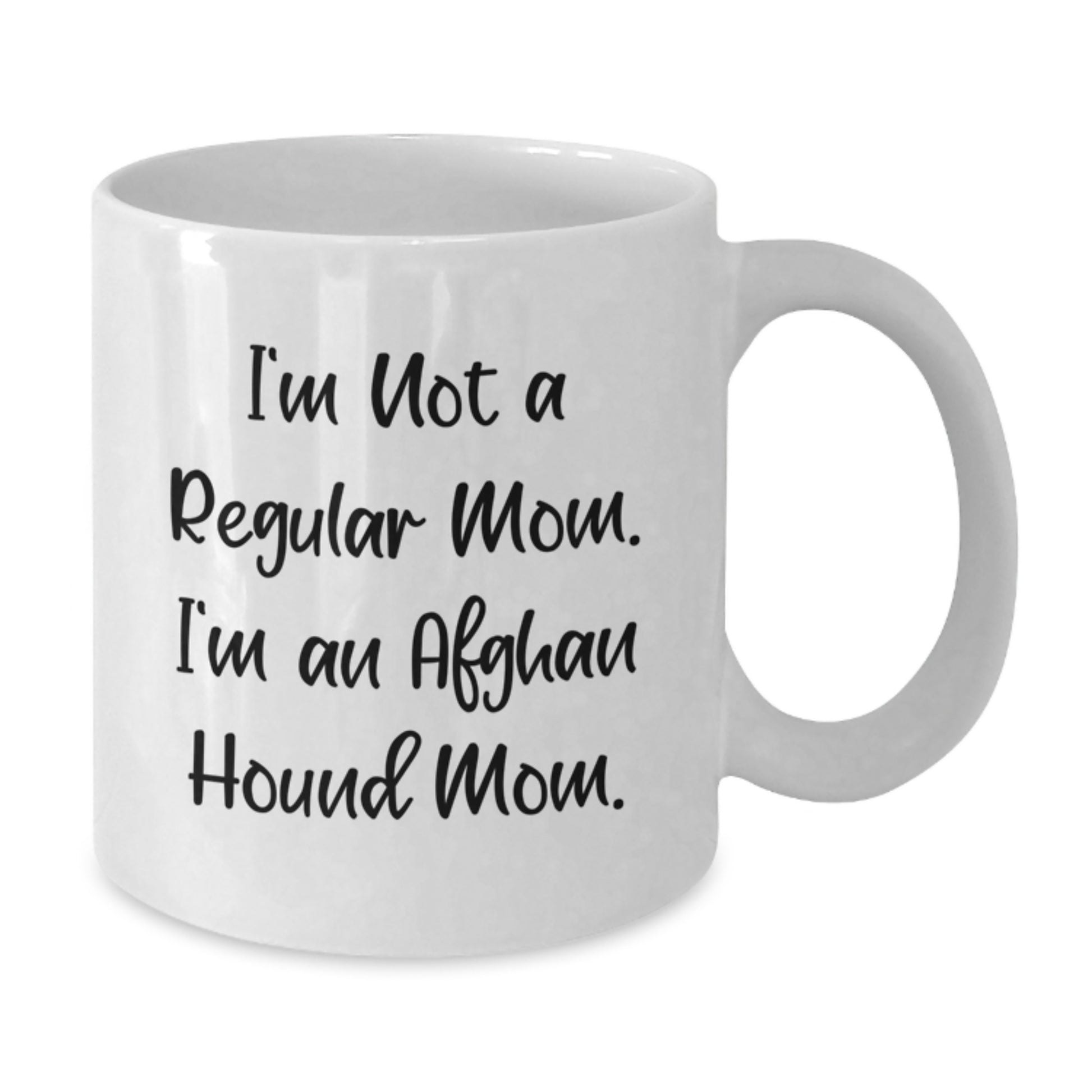 Funny Afghan Hound Dog Mom Gifts from Mom to Family and Friends for Graduation Unique White Coffee Mug - Additional