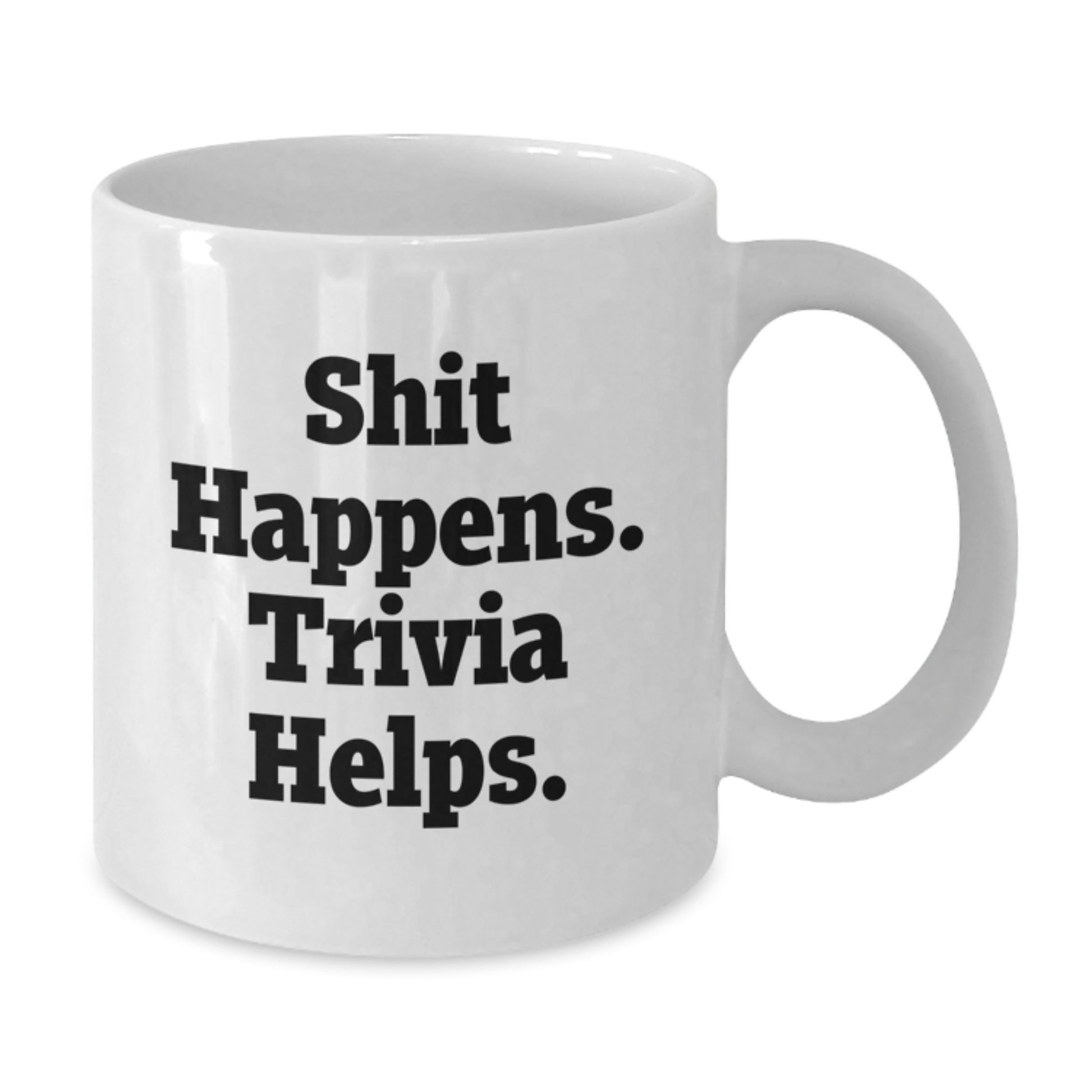 Funny Trivia Gifts for Men from Friends - Trivia Help White Coffee Mug, Graduation Unique Gifts - Additional
