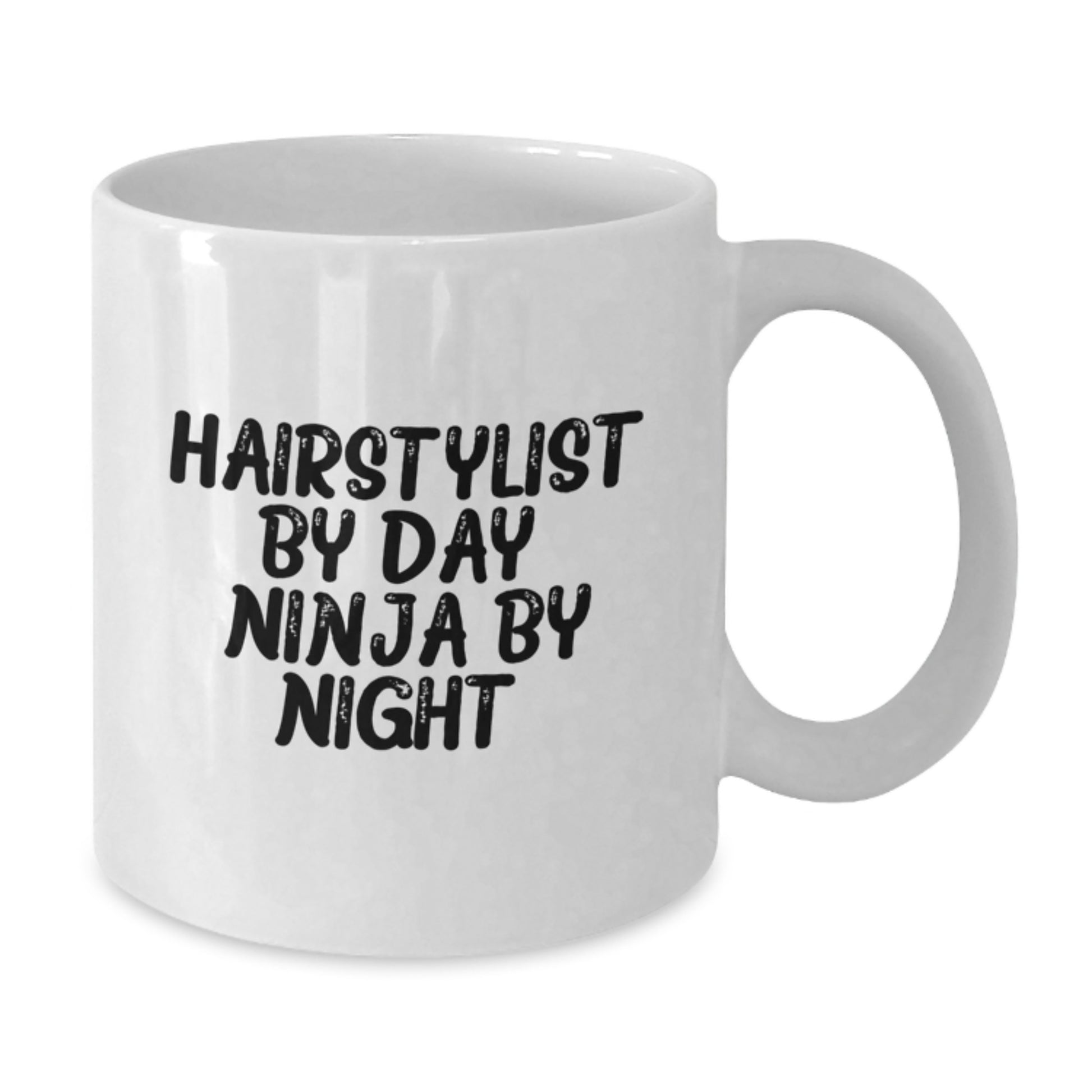 Funny Hairstylist Gifts for Men - White Coffee Mug - 'Hairstylist By Day. Ninja By Night.' for Birthday Unique Gifts from Friends - Additional