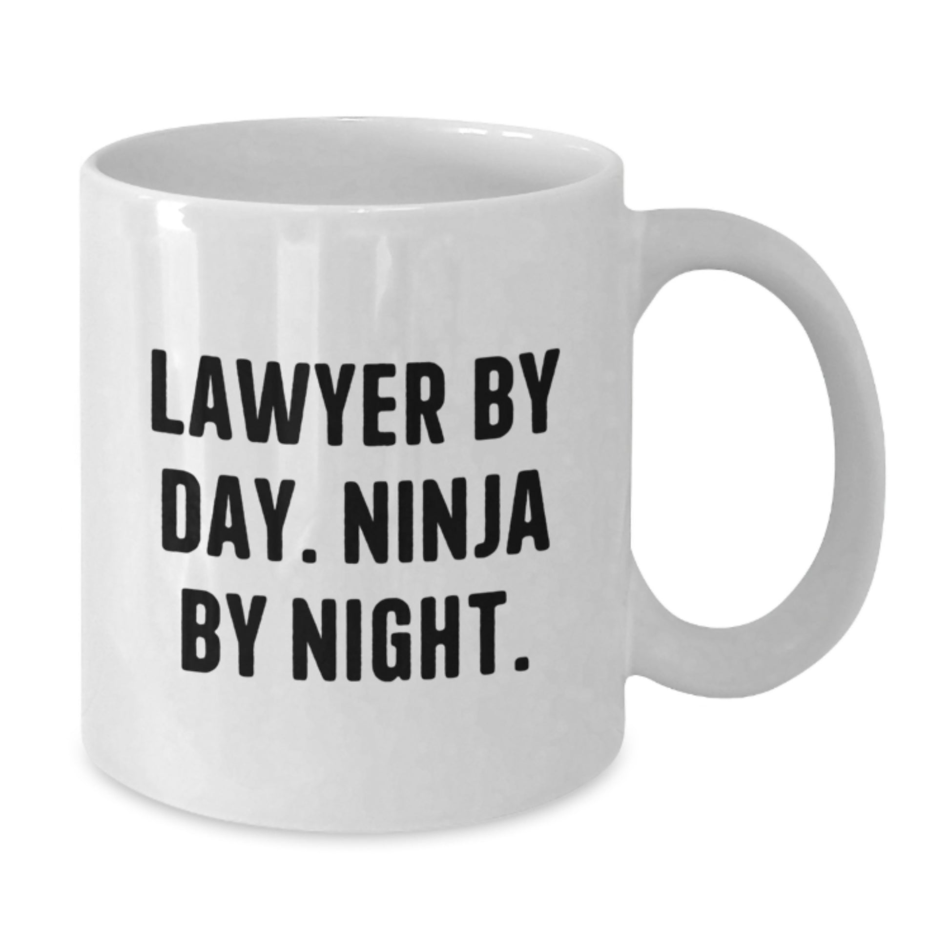 Funny Lawyer Gifts from Friends - White Coffee Mug with 'Lawyer By Day. Ninja By Night.' Quote for Men Graduation Unique Gifts - Additional