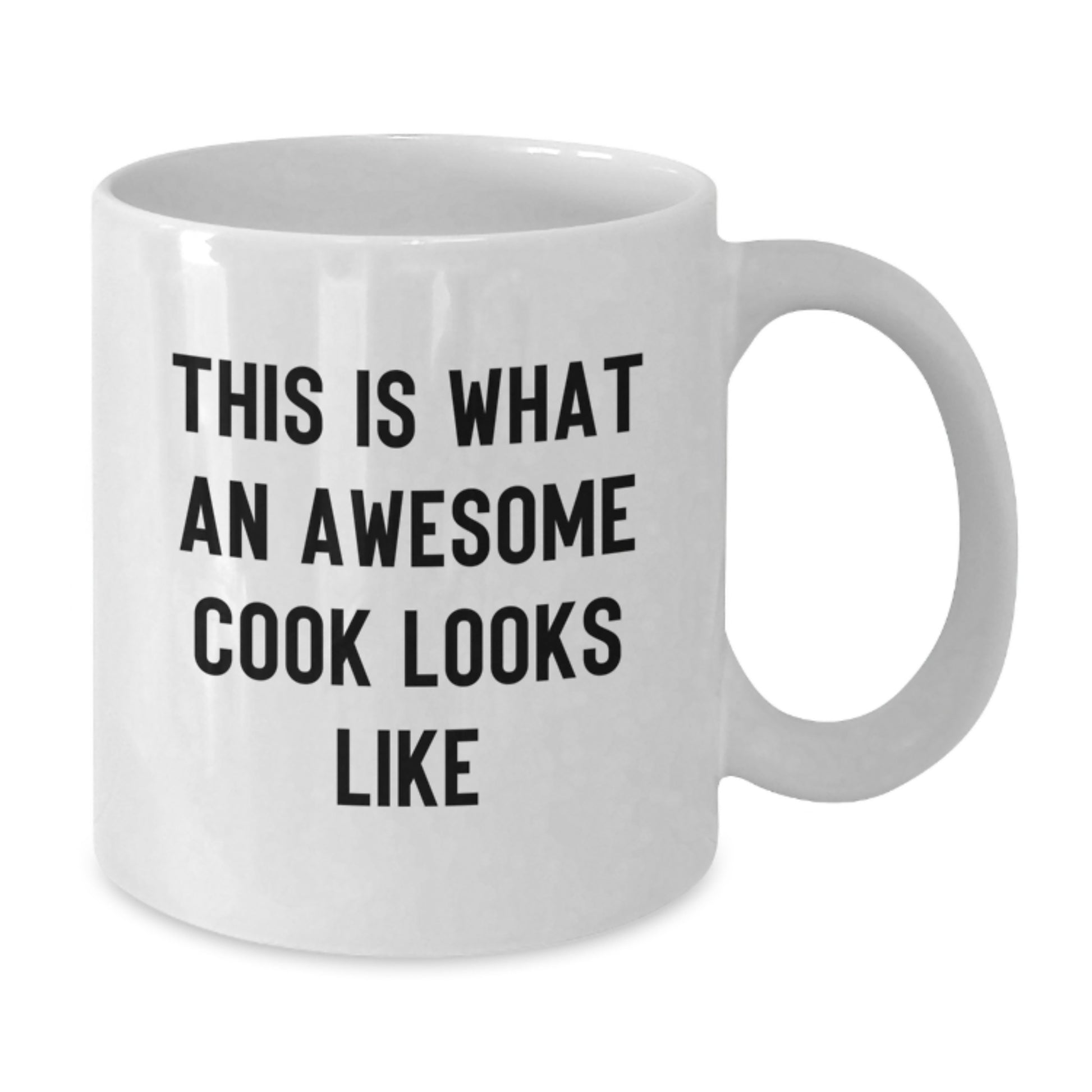 Funny Graduation Gifts for Cook - This Is What An Awesome Cook Looks Like White Coffee Mug Gifts from Family - Additional