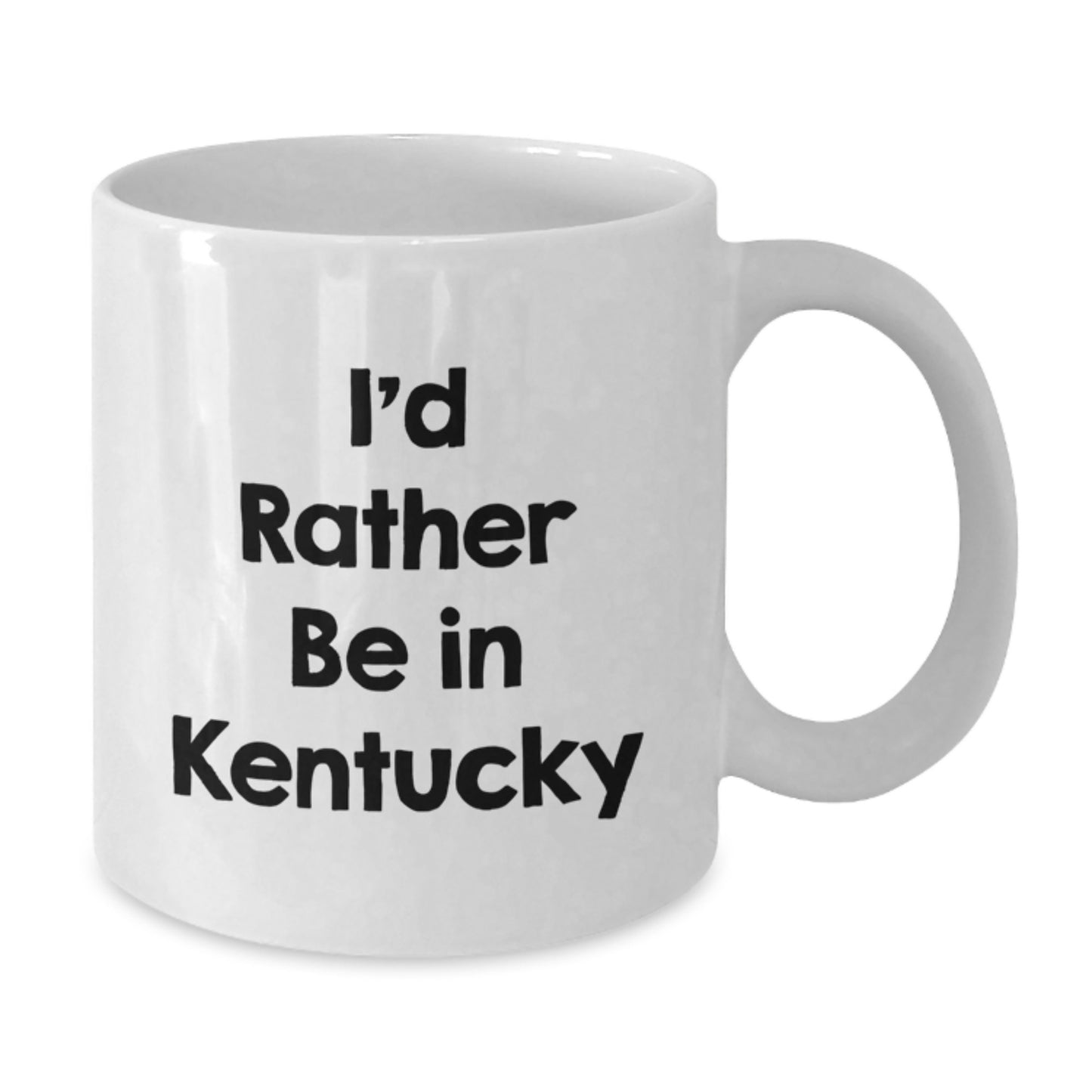Kentucky Keepsake White Coffee Mug for Him Birthday Gift 'I'd Rather Be - Additional