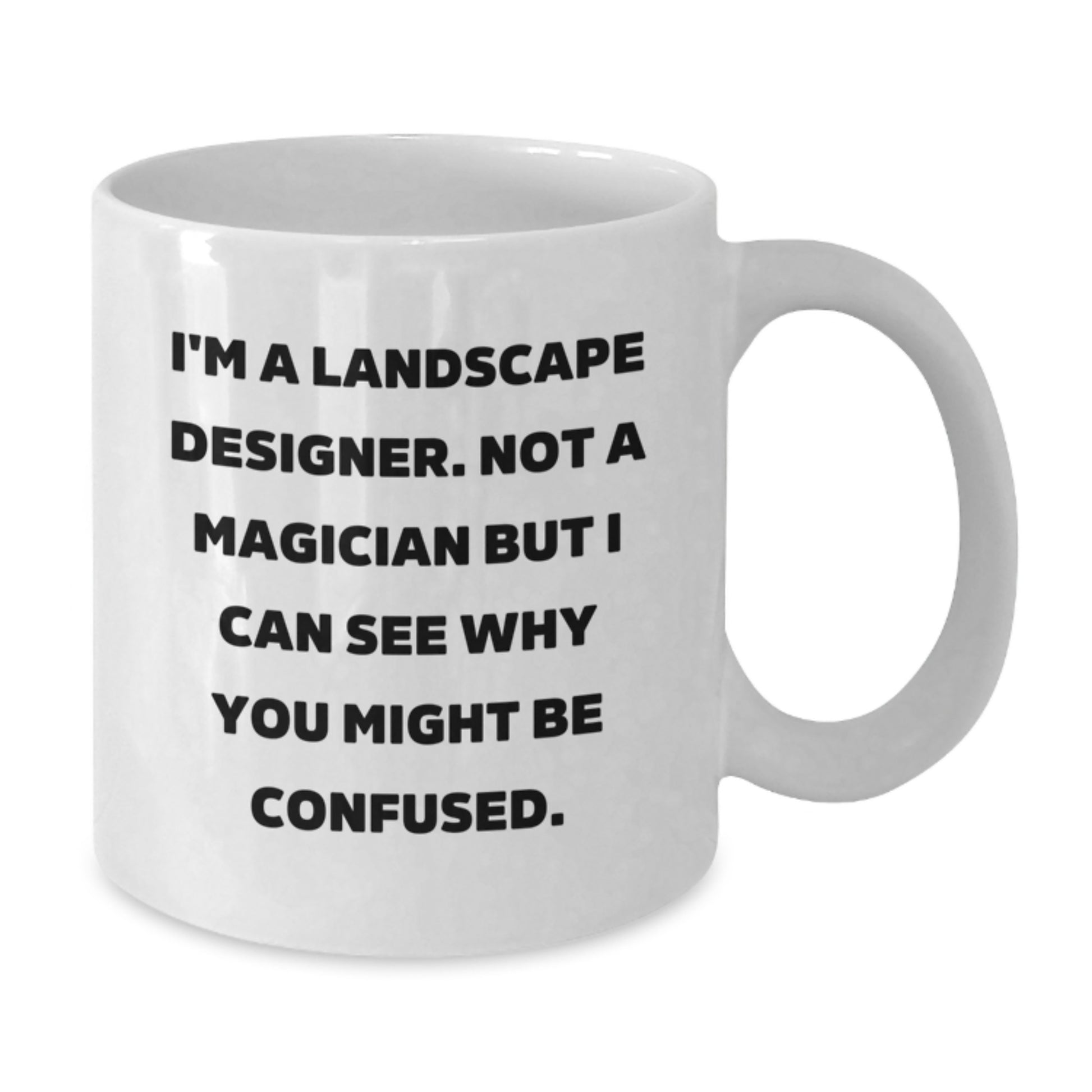 Funny Landscape Designer White Coffee Mug Gifts from Friends to Landscape Designer for Graduation Unique Gifts - Additional