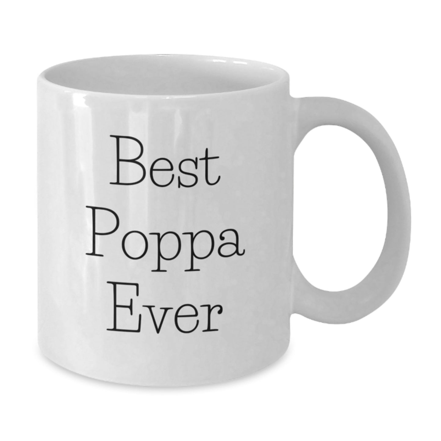 Poppa White Coffee Mug Keepsake - Best Poppa Ever Birthday Gift for Him - Additional