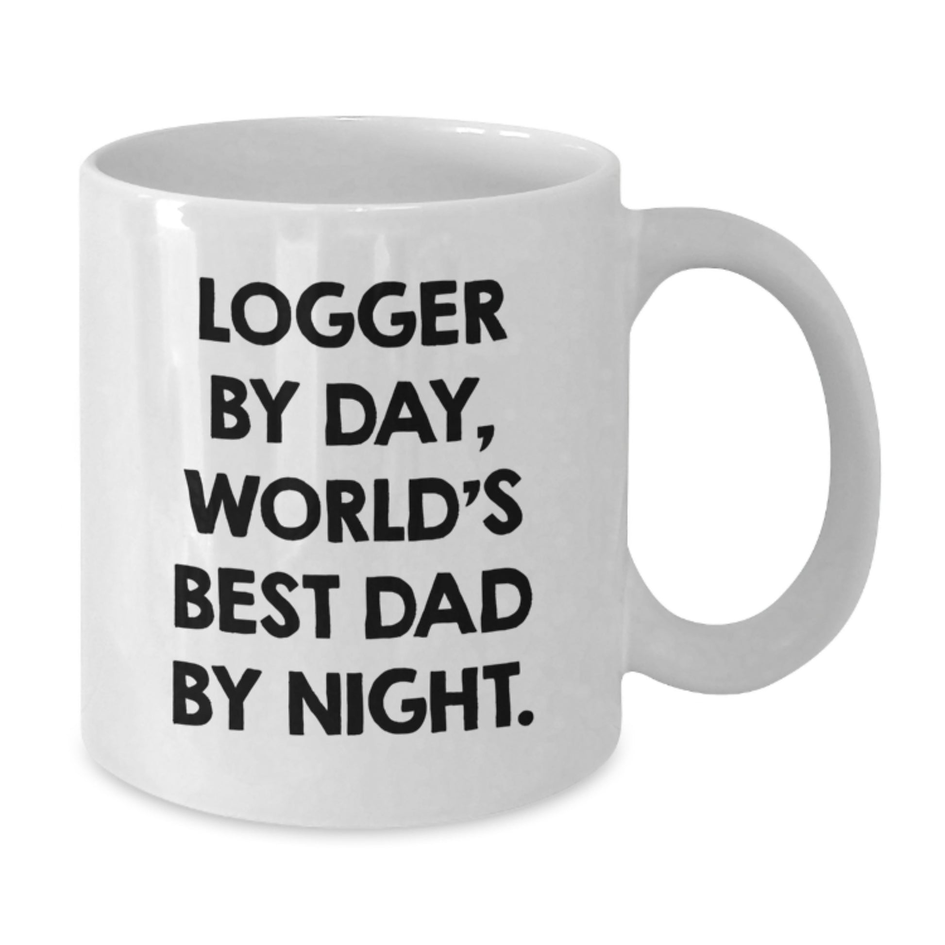 Logger Keepsake Mug for Him Birthday Gift White Ceramic 11oz Durable - Additional