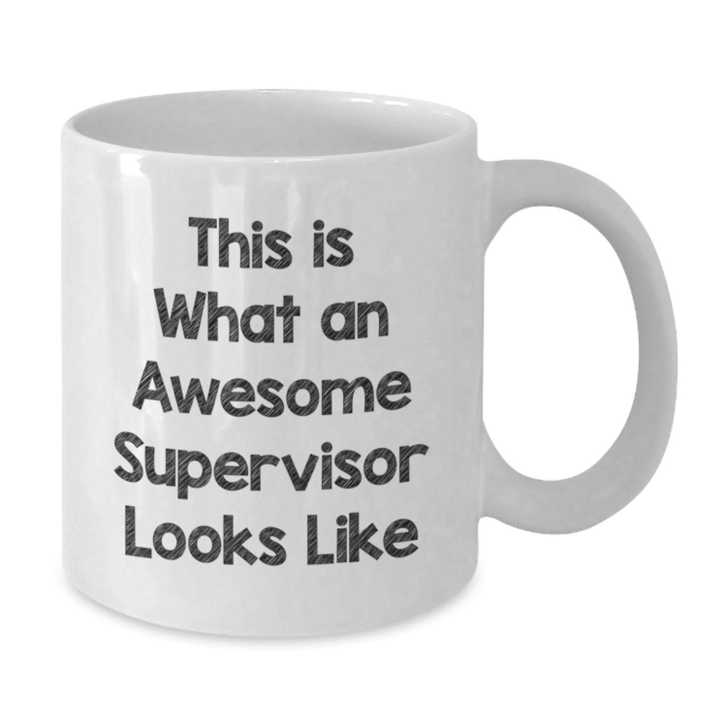 Funny Supervisor Gifts from Friends - 'This Is What An Awesome Supervisor Looks Like' White Coffee Mug for Birthday Unique Gifts for Supervisor - Additional