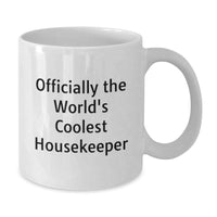 Load image into Gallery viewer, Funny Housekeeper Gifts, White Coffee Mugs for Housekeeper Friends, Christmas Unique Gifts from Family to Housekeeper - Additional
