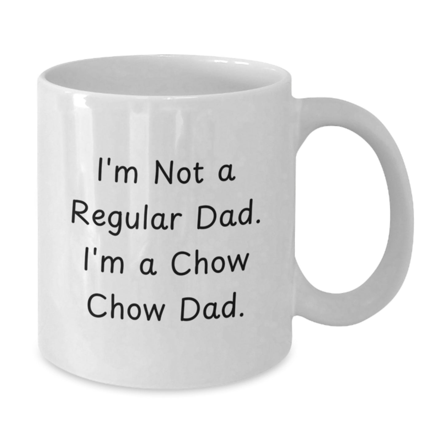 Funny Chow Chow Dog Gifts for Men from Dad, White Coffee Mug with I'm Not A Regular Dad. I'm A Chow Chow Dad. Quote, Graduation Unique Gifts - Additional