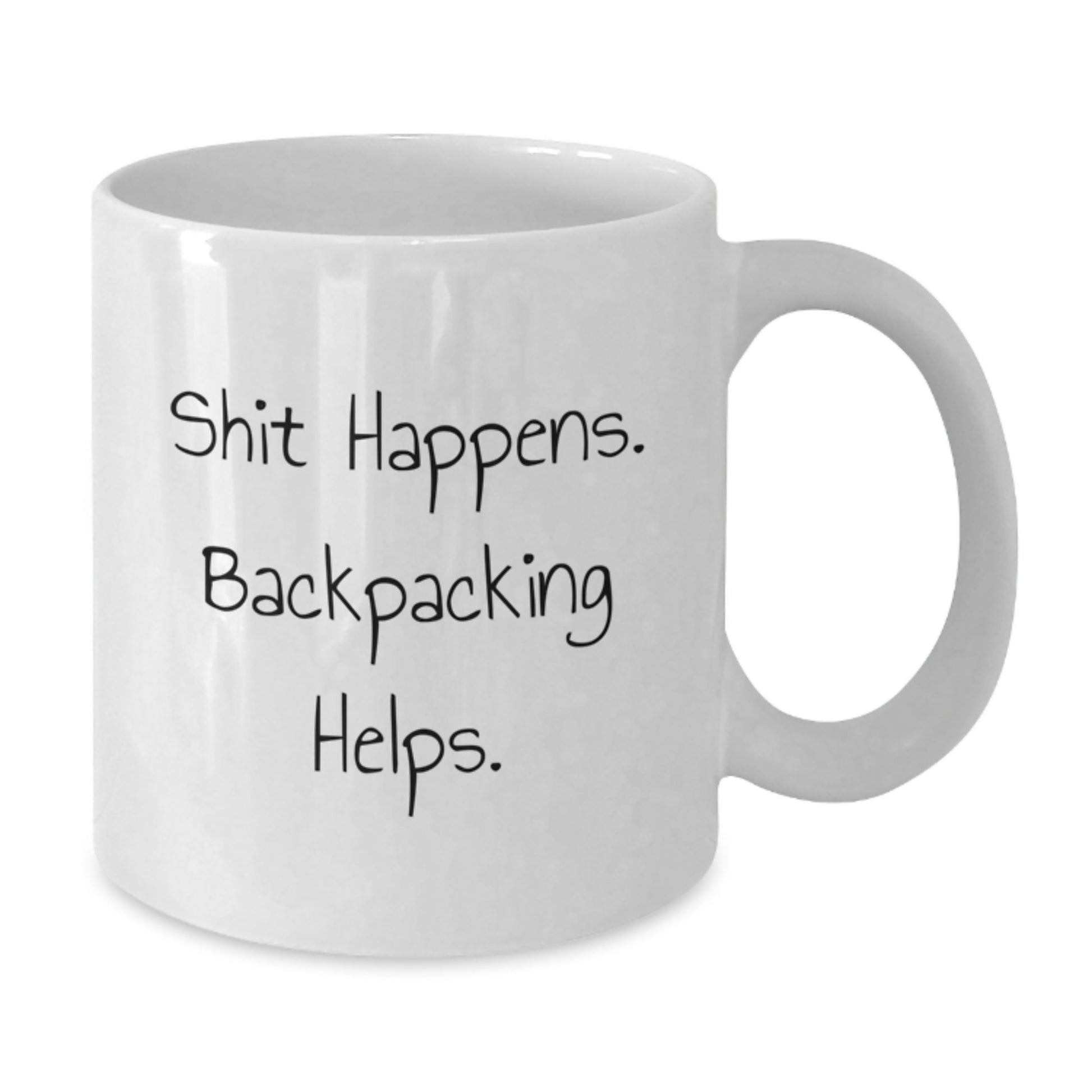 Backpacking Gifts for Men, Funny White Coffee Mugs for Backpackers, Gifts from Friends for Graduation Unique - Additional