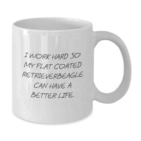 Load image into Gallery viewer, Funny Flat Coated Retriever Dog White Coffee Mug Gifts from Men, Women, Friends, Coworkers, Family for Birthday - Additional

