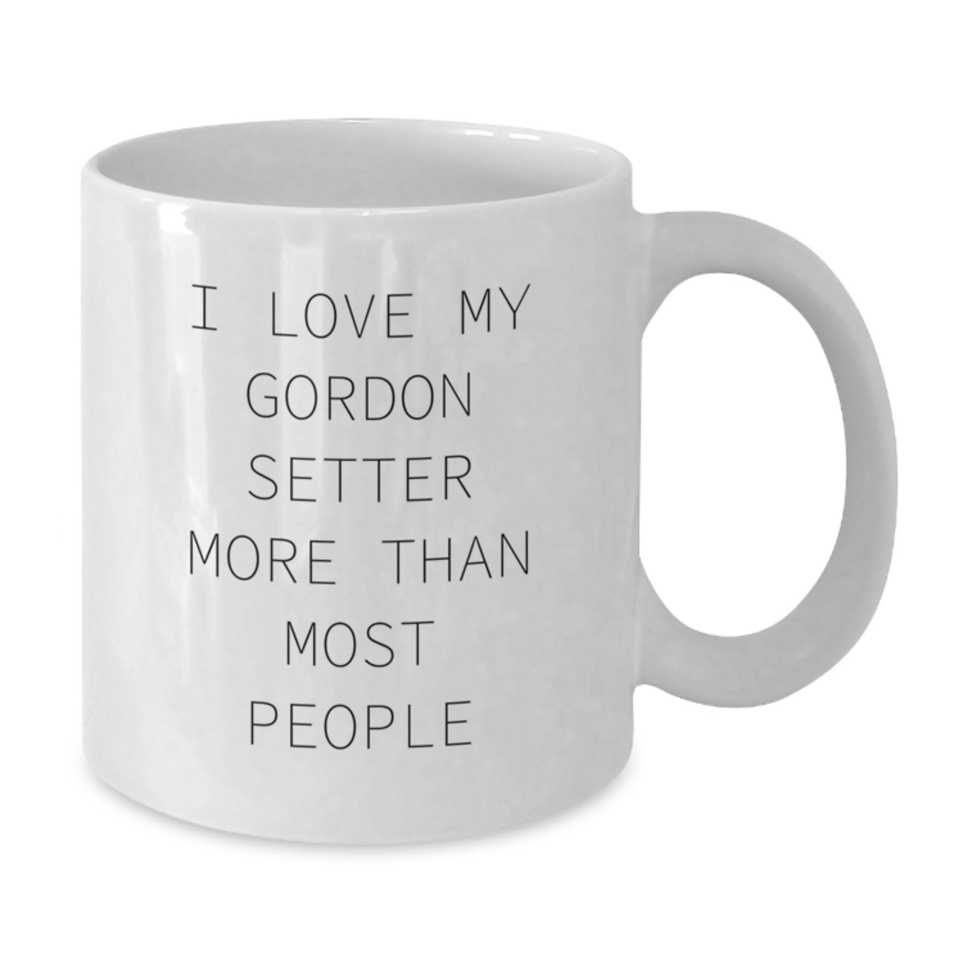 Funny Gordon Setter Dog Gifts from Friends for Him, White Coffee Mug for Birthday Unique Celebration, I Love My Gordon Setter More Than Most People Quote - Additional