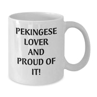 Load image into Gallery viewer, Pekingese Dog Lovers Funny Gifts from Family Members for Birthday, White Coffee Mug, 11oz or 15oz Capacity, Ceramic, Microwave and Dishwasher Safe - Additional
