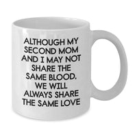 Load image into Gallery viewer, Second Mom Gifts, Funny Quote White Coffee Mug, Gifts from Family for Second Mom, Perfect Graduation Inspirational Mug - Additional
