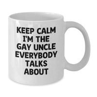 Load image into Gallery viewer, Uncle Gifts from Friends, Funny Keep Calm Mugs for Gay Uncles, White Coffee Mugs for Graduation, Gifts for Men, Gifts from Family - Additional
