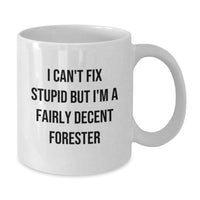 Load image into Gallery viewer, Funny Forester White Coffee Mug Gifts from Friends for Forester Men on Christmas Unique - Additional
