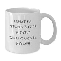 Load image into Gallery viewer, Funny Urban Planner Mug Gifts from Friends for Women, I Can&#39;t Fix Stupid, White Coffee Mugs for Christmas Unique Gifts - Additional
