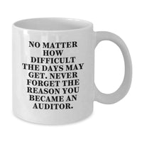 Load image into Gallery viewer, Funny Auditor Gifts from Friends for Men, Christmas Unique White Coffee Mug with Inspirational Quote - Additional

