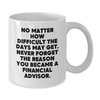 Load image into Gallery viewer, Financial Advisor Gifts Funny Quote White Coffee Mugs from Friends for Birthday Unique Gifts, Gifts from Men to Financial Advisor, Gifts for Financial Advisor - Additional
