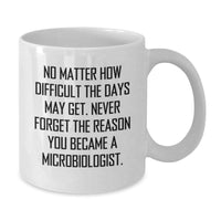 Load image into Gallery viewer, Inspirational Microbiologist Gifts from Friends, Funny Quote on White Coffee Mug, Graduation Unique Gifts for Microbiologist Men, 11oz or 15oz Ceramic Safe - Additional

