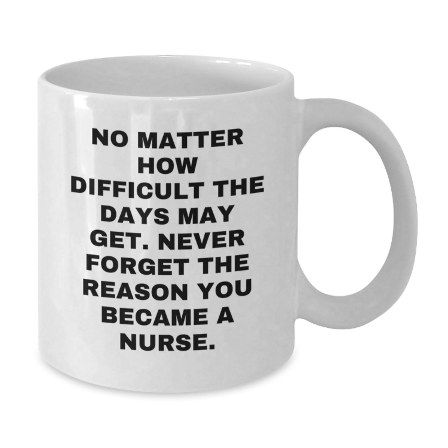 Funny Nurse Gifts for Coworkers, Inspirational White Coffee Mug, Christmas Unique Gifts from Men to Women, 'No Matter How Difficult The Days May Get' - Additional