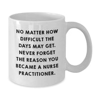 Load image into Gallery viewer, Inspiring Nurse Practitioner Gifts from Friends - 11oz/15oz White Ceramic Mugs, Funny Quote - Gifts for Nurse Practitioners, Birthday Unique Presents - Additional
