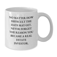 Load image into Gallery viewer, Inspirational Real Estate Investor Gifts, Funny White Coffee Mug for Birthday, Gifts from Men, Gifts for Real Estate Investors - Additional
