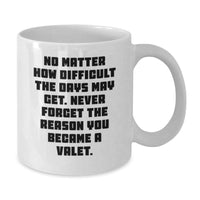 Load image into Gallery viewer, Valet Unique Gifts from Men to Friends - White Coffee Mug for Christmas Morning - Additional
