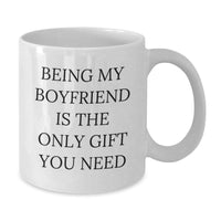 Load image into Gallery viewer, Funny Sweetheart Gift Quotes White Coffee Mugs for Him from Friends, Unique Birthday Unique Gifts for Men, Being My Sweetheart Is The Only Gift You Need Mug - Additional
