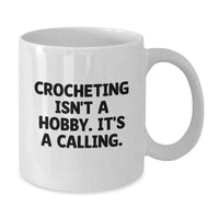 Load image into Gallery viewer, Gifts from Crocheting Enthusiasts for Crocheting Lovers, White Coffee Mug, Funny Quote, Christmas Unique Gifts - Additional
