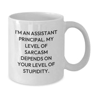 Load image into Gallery viewer, Funny Assistant Principal Gifts for Men, White Coffee Mug, Christmas Unique Presents from Friends, Coworkers, Family - Additional
