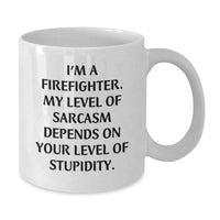 Load image into Gallery viewer, Funny Firefighter White Coffee Mug Gifts from Friends to Firefighter Men on Christmas Unique - Additional
