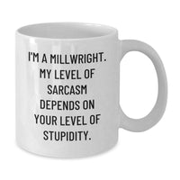 Load image into Gallery viewer, Funny Millwright Gifts from Men to Millwrights, White Coffee Mugs, Christmas Unique Gifts, Sarcasm Quotes - Additional

