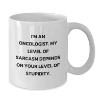 Load image into Gallery viewer, Funny Oncologist White Coffee Mug Gifts from Friends, Family, or Coworkers to an Oncologist, Christmas Unique Gifts - Additional
