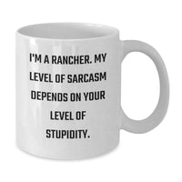 Load image into Gallery viewer, Funny Rancher Gifts for Men - White Coffee Mug with I&#39;m A Rancher Sarcasm Quote, Perfect for Christmas Unique Gifts from Family to Husband - Additional
