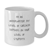 Load image into Gallery viewer, Funny Underwriter Gifts from Friends - White Coffee Mug for Underwriter with Sarcasm Quote - Christmas Unique Gifts for Men - Additional
