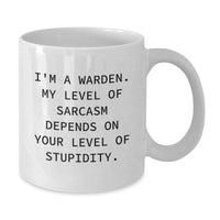 Load image into Gallery viewer, Funny Warden Gifts from Friends, White Coffee Mug for Warden, Christmas Unique Mugs - Additional
