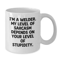 Load image into Gallery viewer, Funny Sarcasm Welder Gifts from Friends for Men White Coffee Mug - Additional
