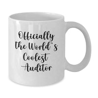 Load image into Gallery viewer, Funny Auditor Gifts for Men from Friends and Family - Officially The World's Coolest Auditor White Coffee Mug for Christmas Unique Gifts - Additional
