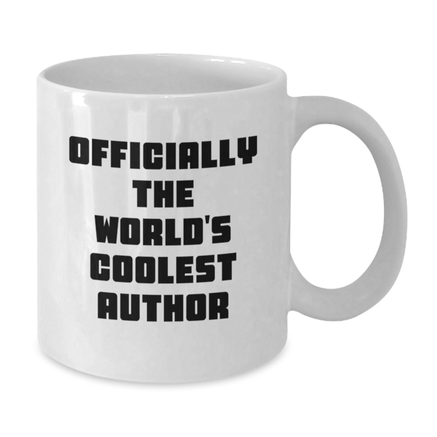 Funny Author Gifts, The World's Coolest Author Quote on White Coffee Mug, Perfect for Christmas Unique Gifts from Friends to Author - Additional